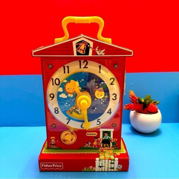 Fisher Price Teaching Clock  Musical Box Toy - Picture 1 of 8